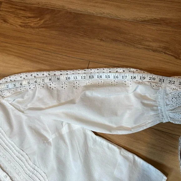 J. Crew White Eyelet Lace Blouse - Picture 9 of 11